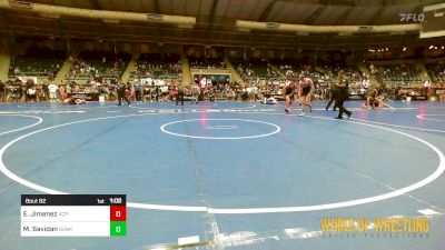 145 lbs Round Of 16 - Edgar Jimenez, Valiant Prep vs Mason Savidan, Sunkist Kids Monster Garage