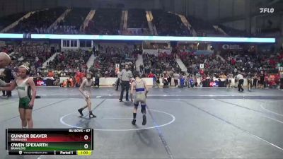 67 lbs Semifinal - Owen Spexarth, Brawlers vs Gunner Beaver, Renegades