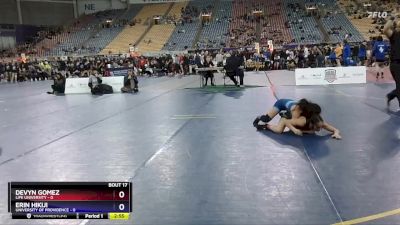 101 lbs Semis & 3rd Wb (16 Team) - Devyn Gomez, Life University vs Erin Hikiji, University Of Providence