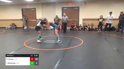 112 lbs Rr Rnd 2 - Kara-lynn Dover, Misfits Girls Wrestling vs Isabella Martinez, OMP Girls