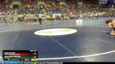 130 lbs Cons. Round 1 - Hayleigh Fischer, Mandan vs Liam Glynn, Ellendale/Edgeley/Kulm