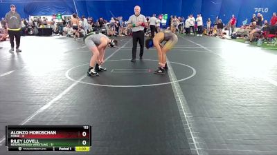 115 lbs Round 5 (8 Team) - Riley Lovell, Neighborhood Wrestling vs Alonzo Moroschan, FORGE