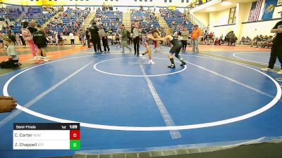 100 lbs Semifinal - Clinton Carter, Heat vs Zayne Chappell, Tulsa Blue T Panthers