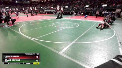 134 lbs Quarterfinal - Landon Andel, AWRA vs Grant Kilfoyle, MEN1