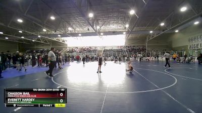 80 lbs Quarterfinal - Chasson Bail, Middleton WRESTLING CLUB vs Everett Hardey, Bonneville Wrestling