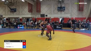 92 kg 3rd Place - Joshua Manu, Navy-Marine Corps Regional Training Center vs Lucas Davison, Northwestern