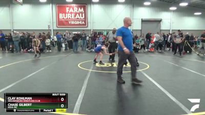 63 lbs Quarterfinal - Clay Kohlman, Williamsburg Wrestling Club vs Chase Gilbert, Nova WC