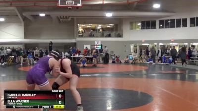 155 lbs Cons. Round 4 - Ella Warner, FREMONT ROSS vs Isabelle Barkley, OAK HILLS