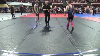 123 lbs Champ. Round 1 - Sawyer Pallett, Laurel Matburners vs Ronan Seeman, Crazy Mountain