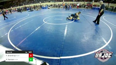 132 lbs Round Of 16 - Flynn Brandrup, Mustang vs Garrison Sartain, Husky Wrestling Club