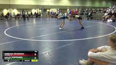 105 lbs Round 3 (6 Team) - Angelina Escarcega, Montana vs Kaylea Mortensen, Wyoming