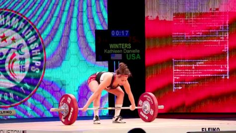 Kathleen Winters (USA, W48kg) 75kg Snatch and 90kg C&J