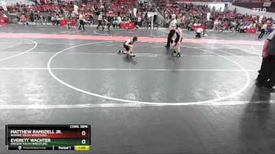 95 lbs Cons. Semi - Everett Wachter, Oregon Youth Wrestling vs Matthew Ramsdell Jr., Badger Youth Wrestling