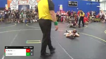 52 lbs Quarterfinals (8 Team) - Hudson Burns, Iowa Elite vs Jacob Graber, The Funky Singlets Yellow