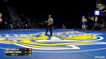 125lbs Match Joey Dance (VT) vs. Anthony Cefolo (SDSU)