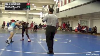 197 Consi-Semis Chance McClure (Una) vs. Malik McDonald (NC State)