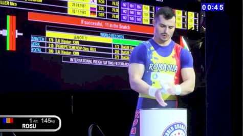 IWF World Championships M 77kg B Session Snatch