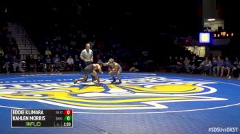 125lbs Match Eddie Klimara (OKST) vs. Kahlen Morris (SDSU)