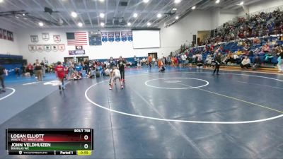 74 lbs Quarterfinal - John Veldhuizen, Douglas WC vs Logan Elliott, Windy City Wrestlers