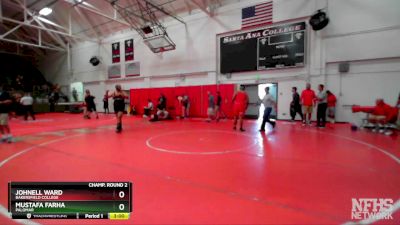 285 lbs Champ. Round 2 - Johnell Ward, Bakersfield College vs Mustafa Farha, Palomar