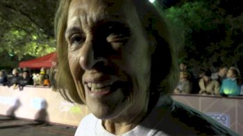 81 Year Old Elvira Montez completes beer mile