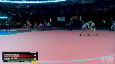 100 lbs Semifinal - Katey Valdez, Doherty vs Eyvori Jacquez, Fountain - Fort Carson