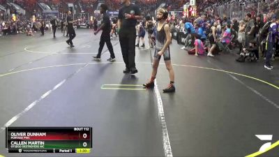 78 lbs Cons. Round 5 - Callen Martin, Otsego Destroyers WC vs Oliver Dunham, Portage PWC