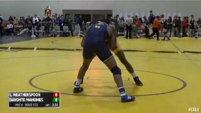 174 Round of 16 Lelund Weatherspoon (Iowa State) vs. Davonte Mahomes (Michigan)