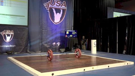 USAW American Open Championships M 56kg A Session Clean & Jerk .mov