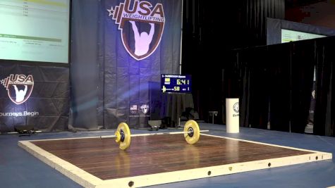 USAW American Open Championships M 56kg A Session Snatch