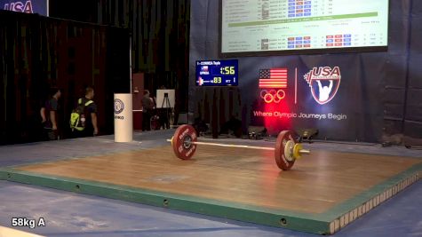 USAW American Open Championships W 58kg Session A Clean & Jerk