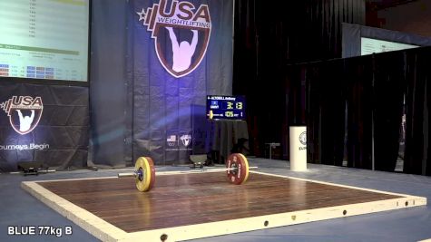 USAW American Open Championships M 77kg Session B Snatch