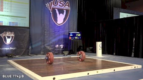 USAW American Open Championships M 77kg Session B Clean & Jerk