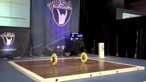 USAW American Open Championships W 58kg Session B Snatch