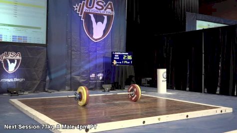 USAW American Open Championships M 77kg Session A Snatch