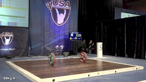 USAW American Open Championships W 69kg Session A Clean & Jerk Part 1