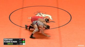 125lbs Match Sean Fausz (NCST) vs. Eddie Klimara (OKST)