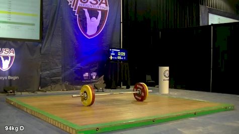 USAW American Open Championships M 94kg Session D Snatch