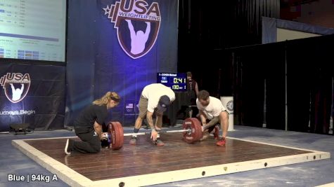 USAW American Open Championships M 94kg Session A Snatch