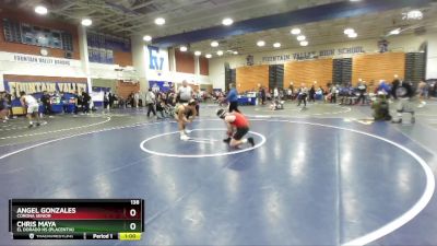 138 lbs Cons. Round 1 - Chris Maya, El Dorado HS (Placentia) vs Angel Gonzales, Corona Senior