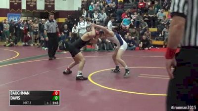 120lbs Quarter-finals Jack Davis (Wyoming Seminary) vs. Noah Baughman (Wadsworth)