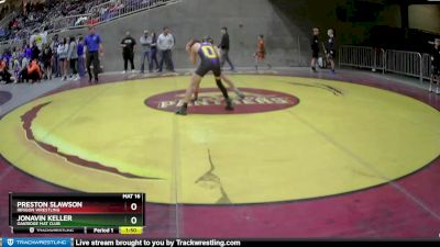 113 lbs Quarterfinal - Jonavin Keller, Oakridge Mat Club vs Preston Slawson, Irrigon Wrestling