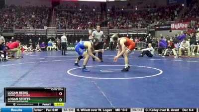 3A-152 lbs Champ. Round 1 - Logan Redig, Prairie, Cedar Rapids vs Logan Stotts, Waukee Northwest