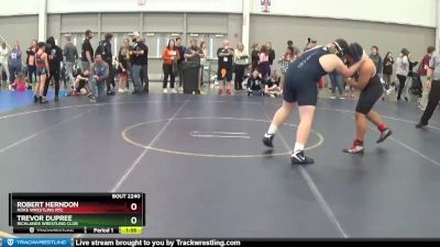 250 lbs Quarterfinal - Robert Herndon, Noke Wrestling RTC vs Trevor Dupree, Richlands Wrestling Club