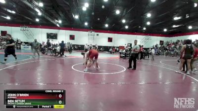 182 lbs Cons. Round 2 - John O`Brien, Alemany vs Ben Setum, Pacifica Garden Grove