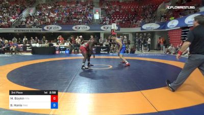 97 lbs 3rd Place - Michael Boykin, Titan Mercury Wrestling Club (TMWC) vs Ben Honis, Finger Lake WC