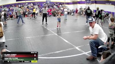 49 lbs Cons. Round 1 - Clara Corey, Carolina Reapers vs Sawyer Flynn, James Island Youth Wrestling C