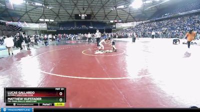 63 lbs Cons. Round 3 - Lucas Gallardo, Olympia Wrestling Club vs Matthew Hufstader, Tri-Town Bullyz Wrestling