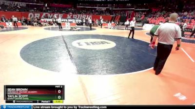 1A 215 lbs Champ. Round 1 - Sean Brown, Chicago (C. Military Academy-Bronzeville) vs Taylin Scott, Quincy (Notre Dame)