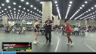 191 lbs Semis (4 Team) - Ki`Eisha Cathey, Missouri Baptist vs Darby Weidl, Ottawa